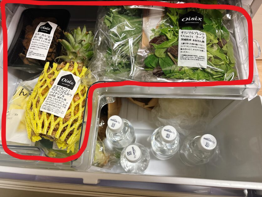 oisix商品 野菜室収納
