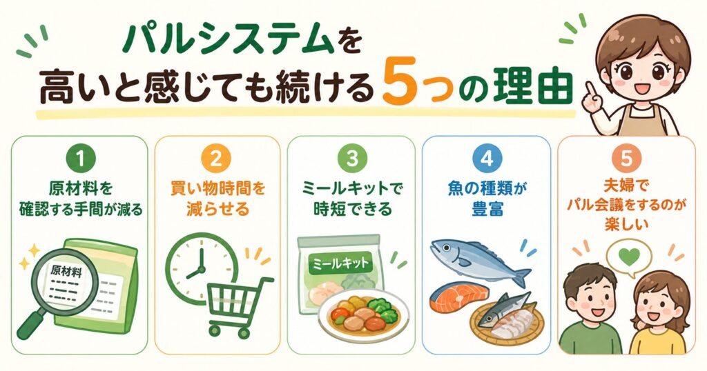 パルシステムを高いと感じても続ける5つの理由