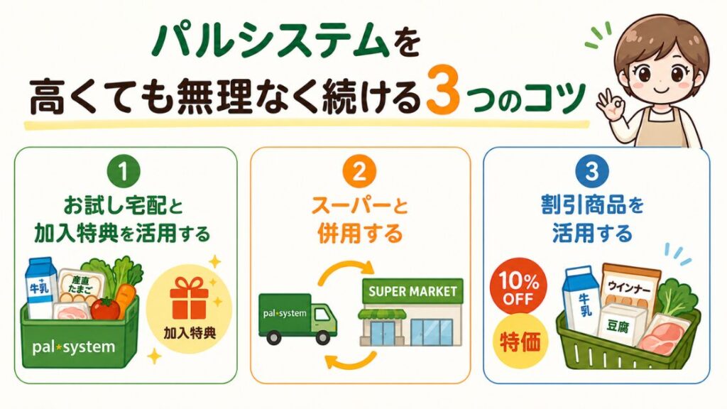 パルシステムを高くても無理なく続ける3つのコツ