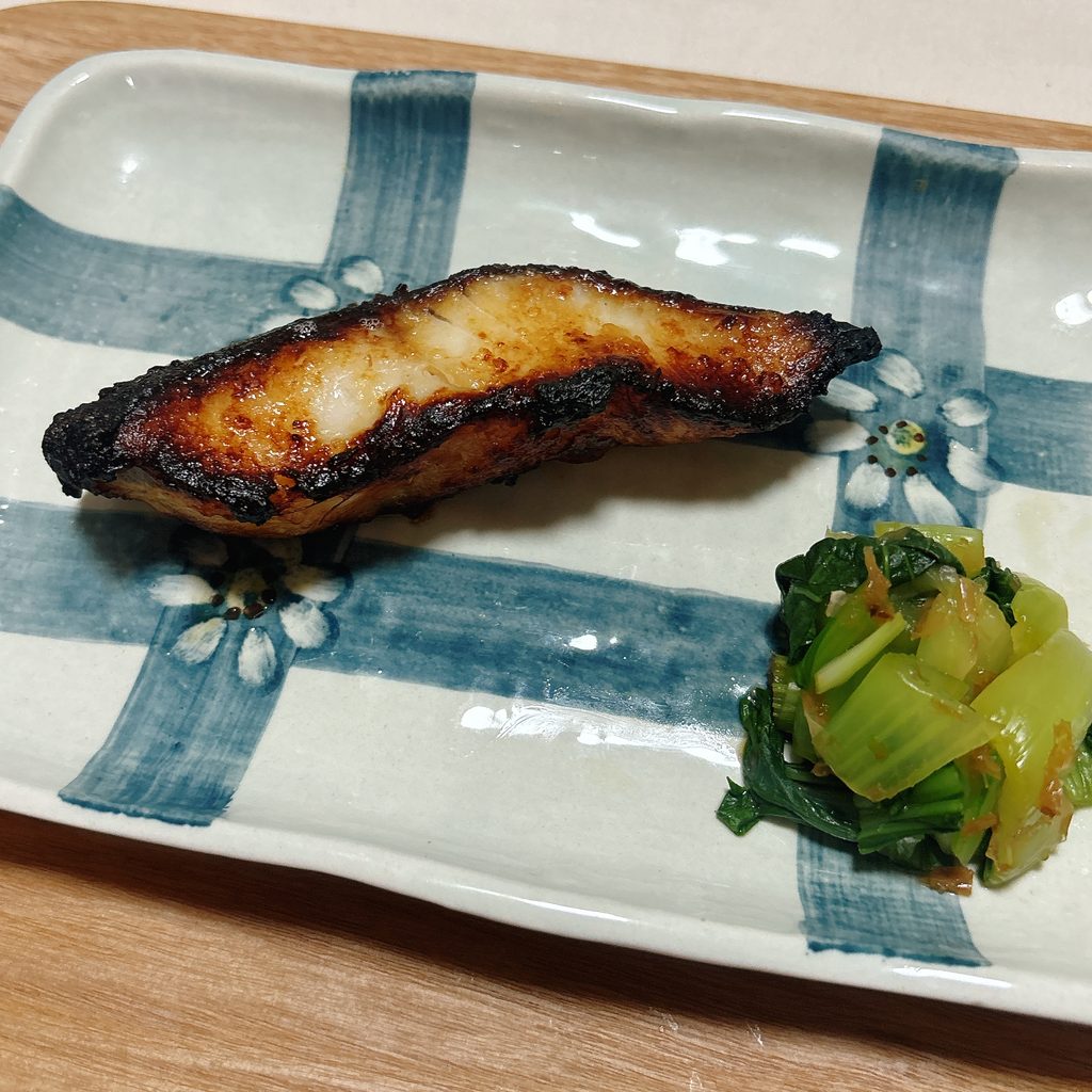 グリルで焼いたパルシステムの銀だら西京漬