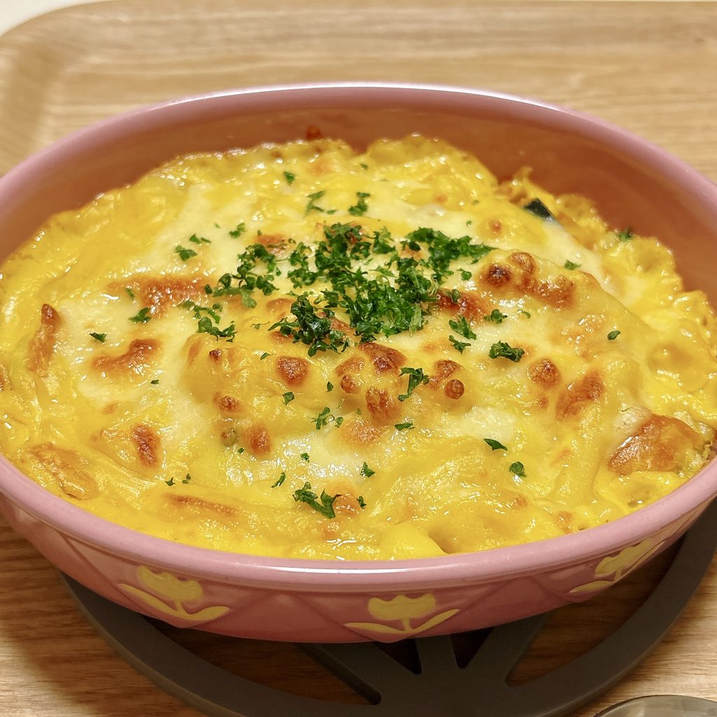 栗かぼちゃ入りほっこりグラタンの完成品